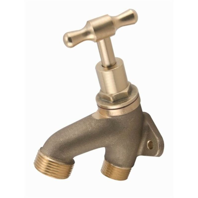 15mm Brass Garden Tap with Back Plate