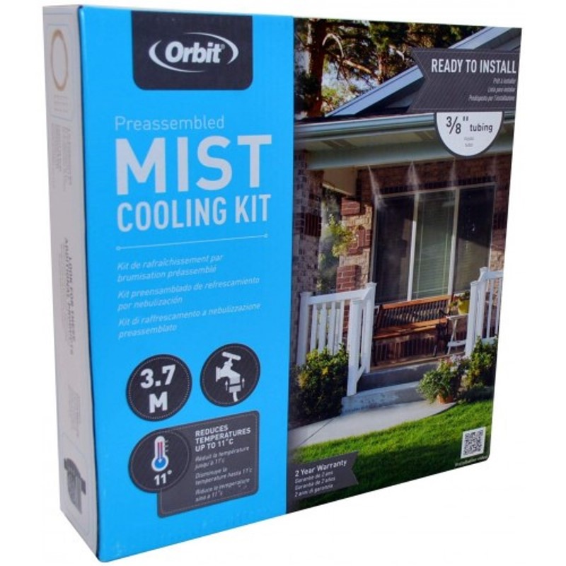 Outside Misting 2-Pack Orbit Portable 1/4 Inch Outdoor Patio Cooling Mist System 