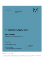Irrigation Quote Sample