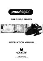 PondMAX Multi Pump Manual
